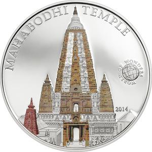 Palau / Five Dollars Silver 2014 Mahabodhi Temple - reverse photo