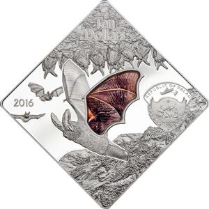 Palau / Silver Fifty Grams 2016 Glass Bat - obverse photo