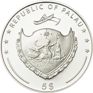 Palau / Five Dollars Silver 2011 Mount Rushmore - obverse photo