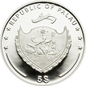 Palau / Five Dollars Silver 2009 Tarmo - obverse photo