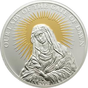 Palau / Five Dollars Silver 2009 Our Lady of the Gate of Dawn - reverse photo