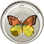 Five Dollars Silver 2008 Orange-Yellow Butterfly: Photo Coin, Palau, Five Dollars Silver 2008 Orange-Yellow Butterfly / thumbnail