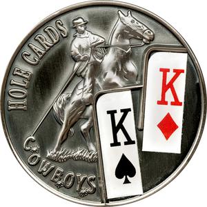 Palau / One Dollar - Poker Hole Cards - Cowboys - reverse photo
