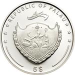 Five Dollars Silver 2008 Blue Butterfly: Photo Coin, Palau, Five Dollars Silver 2008 Blue Butterfly / thumbnail