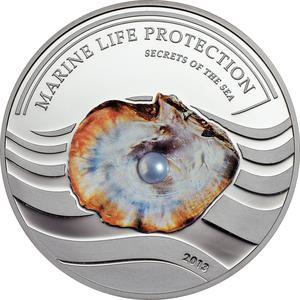 Palau / Five Dollars Silver 2013 Secrets of the Sea - reverse photo