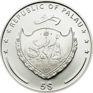 Palau / Five Dollars Silver 2011 Leaning Tower of Pisa - obverse photo