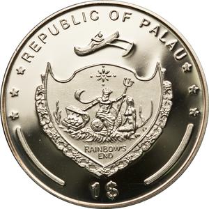 Palau / One Dollar 2008 Hawksbill Turtle - obverse photo