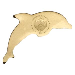 Palau / One Dollar Gold Special Shape - Golden Dolphin - obverse photo