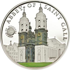 Palau / Five Dollars Silver 2015 Abbey of Saint Gall - reverse photo