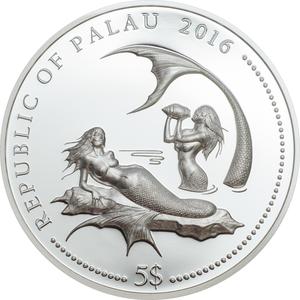 Palau / Five Dollars Silver 2016 Coral Hind - obverse photo