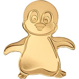 Palau / One Dollar Gold Special Shape - Little Emperor Penguin - reverse photo