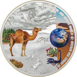 Palau / Silver Two Ounces 2022 Earth Ecosystems - Desert - reverse photo