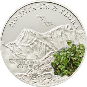 Palau / Five Dollars Silver 2011 Mount Tyree - reverse photo