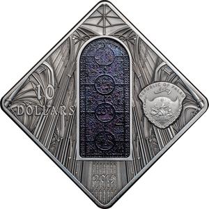 Palau / Silver Fifty Grams 2015 Canterbury Cathedral - obverse photo