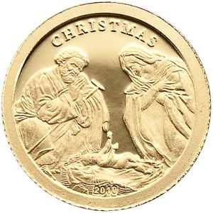 Palau / Gold Half Gram 2010 Christmas - reverse photo
