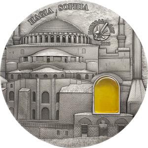 Palau / Silver Two Ounces 2016 Mineral Art - Hagia Sophia - reverse photo