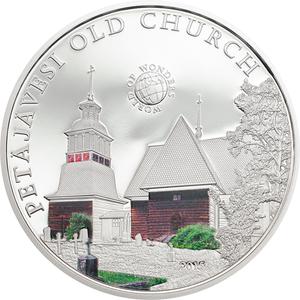 Palau / Five Dollars Silver 2015 Petäjävesi Old Church - reverse photo