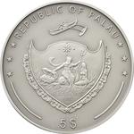 Five Dollars Silver 2011 Treasures of the World - Ruby: Photo Coin, Palau, Five Dollars Silver 2011 Treasures of the World - Ruby / thumbnail