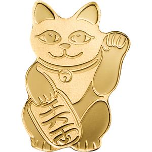 Palau / One Dollar Gold Special Shape - Maneki Neko - reverse photo
