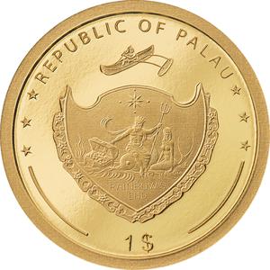 Palau / Gold Gram 2022 Four-leaf Clover - obverse photo