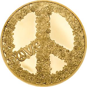 Palau / Gold Half Gram 2018 Love and Peace - reverse photo
