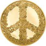 Gold Half Gram 2018 Love and Peace: Photo Coin, Palau, Gold Half Gram 2018 Love and Peace / thumbnail