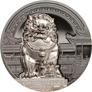 Palau / Silver Two Ounces 2017 Chinese Guardian Lions - Female - reverse photo