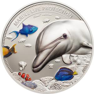 Palau / Silver Two Ounces 2017 Dolphin - reverse photo