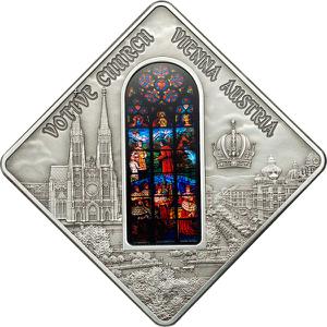 Palau / Silver Fifty Grams 2012 Votive Church Vienna - reverse photo