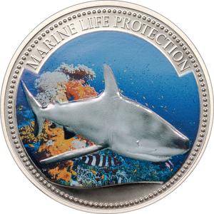 Palau / One Dollar 2008 Grey Reef Shark - reverse photo