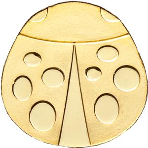 Palau / One Dollar Gold Special Shape - Golden Ladybug - reverse photo
