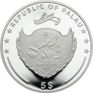 Palau / Five Dollars Silver 2016 Mount Cook - obverse photo