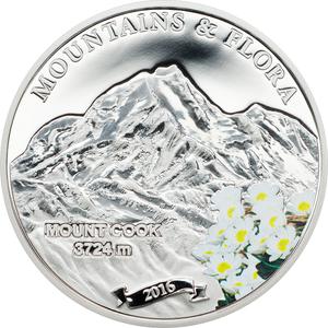 Palau / Five Dollars Silver 2016 Mount Cook - reverse photo