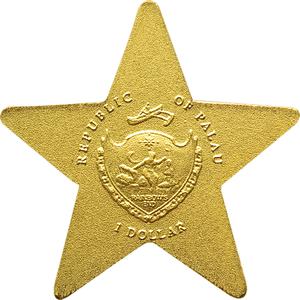 Palau / One Dollar Gold Special Shape - Lucky Star - obverse photo