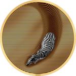 Palau / Silver Three Ounces 2023 Camouflage of Nature - Zebra / Gilded - reverse photo