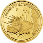 Palau / One Dollar Gold 2009 Red Lionfish - reverse photo