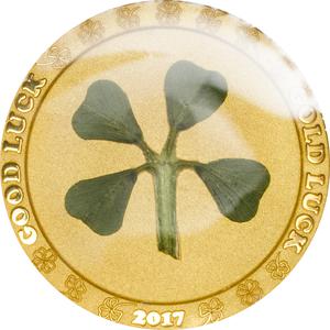 Palau / Gold Gram 2017 Four-leaf Clover - reverse photo