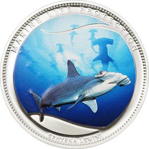 Palau / One Dollar 2010 Scalloped Hammerhead - reverse photo