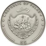 Five Dollars Silver 2010 Treasures of the World - Sapphire: Photo Coin, Palau, Five Dollars Silver 2010 Treasures of the World - Sapphire / thumbnail