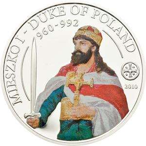 Palau / Silver Half Ounce 2010 Mieszko I - Duke of Poland - reverse photo