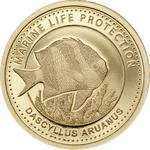 One Dollar Gold 2015 Whitetail Damselfish: Photo Coin, Palau, One Dollar Gold 2015 Whitetail Damselfish / thumbnail