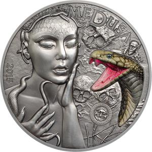 Palau / Silver Two Ounces 2015 Mythical Creatures - Medusa - reverse photo
