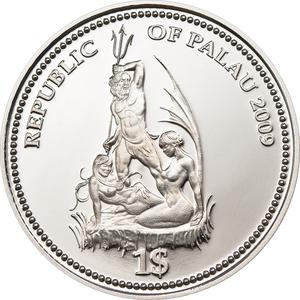 Palau / One Dollar 2009 Red Lionfish - obverse photo