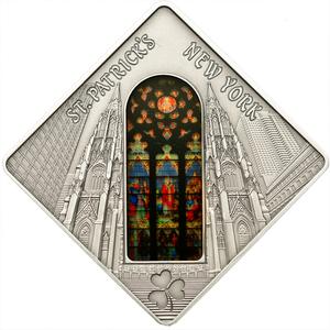 Palau / Silver Fifty Grams 2011 St Patrick's Cathedral - New York - reverse photo