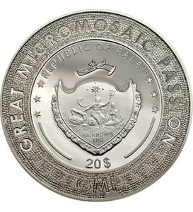 Palau / Silver Three Ounces 2019 Girl with Pearl Earring - obverse photo
