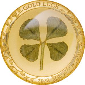 Palau / Gold Gram 2022 Four-leaf Clover - reverse photo