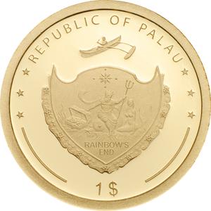 Palau / Gold Gram 2018 Four-leaf Clover - obverse photo