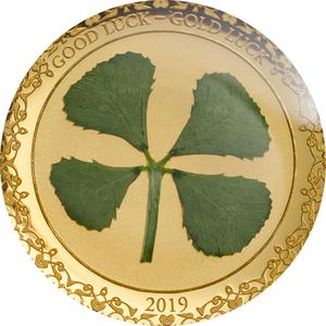 Palau / Gold Gram 2019 Four-leaf Clover - reverse photo