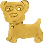 One Dollar Gold Special Shape - Golden Dog: Photo Coin, Palau, One Dollar Gold Special Shape - Golden Dog / thumbnail