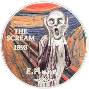Palau / Silver Ounce 2018 Edvard Munch - The Scream - reverse photo